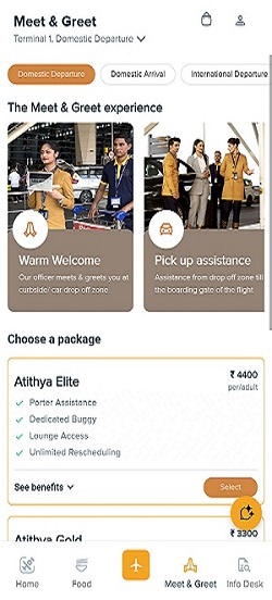 Meet and Greet screen of HIAL App